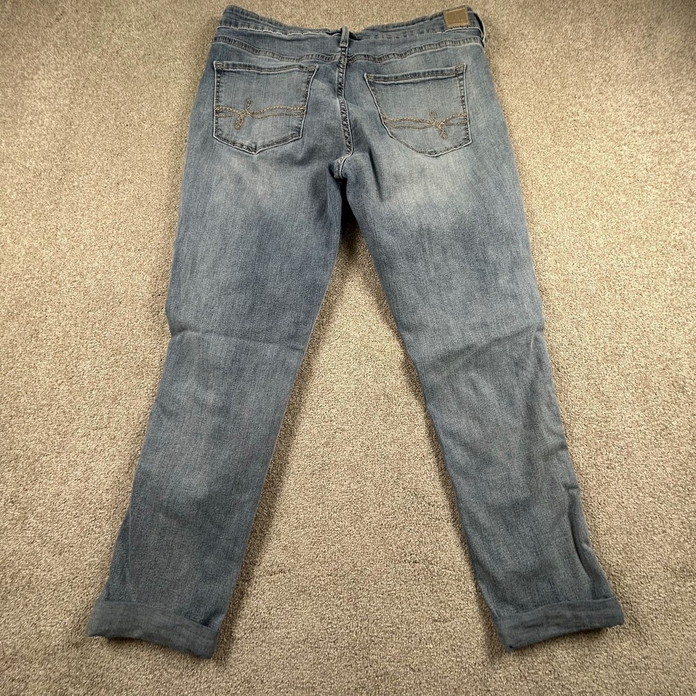 Denizen From Levi's Boyfriend Jeans Womens 9 Blue Denim Tapered Leg Distressed - Picture 2 of 9